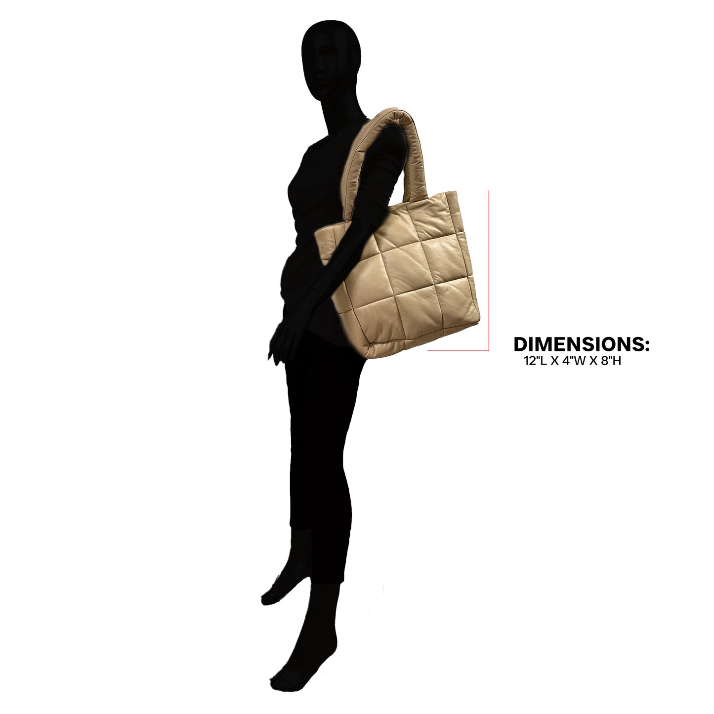 Tote Square Puffer - Cream
