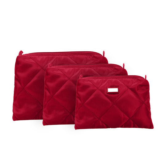 Quilted Zip Carry All Pod - Red